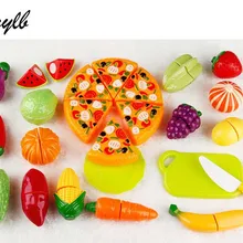 Mylb 24 шт красочные миниатюрные еда разрезать овощи игрушки оластические фрукты игрушки в виде угощений для девочек кухонный набор для ролевых игр для детей