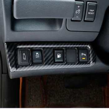 

For Nissan Navara NP300 2017-2019 ABS Matte/Carbon Fibre Internal Car Headlight Switch Button Sequins Car Accessories 1pcs