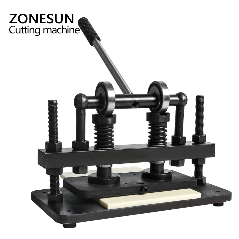 Станок для резки кожи ZONESUN 26x12 см с двойным колесом фотографий бумаги ПВХ листов