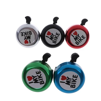 

Cute Bicycle Call 4 Colors Horn Bicycle Bell Cycling Alarm Clear Sound Biking Handlebar Warning Ring I Love MY BIKE Printed