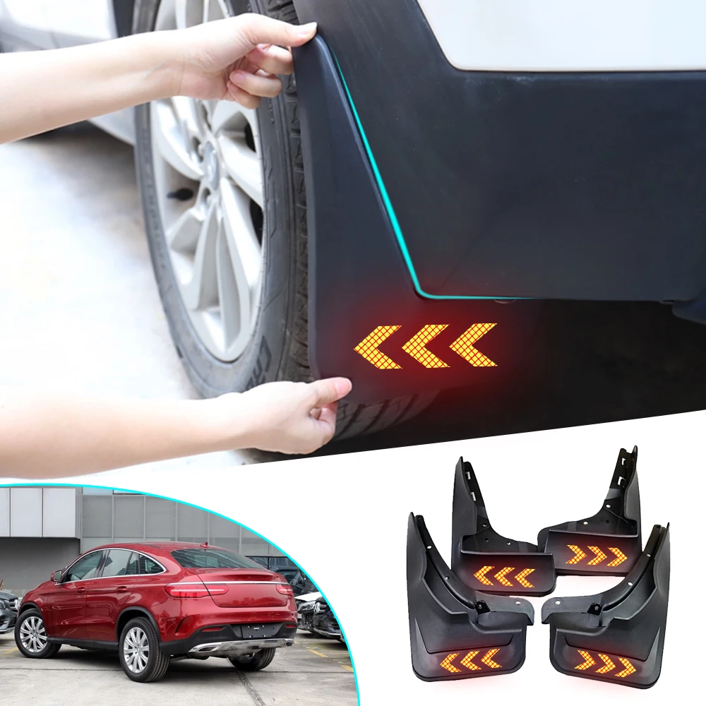 

Car Front Rear Mudguards Reflective Mud Flaps For Fender Splash Guards For Mercedes/Benz GLE Class W166 2016 2017 2018 2019