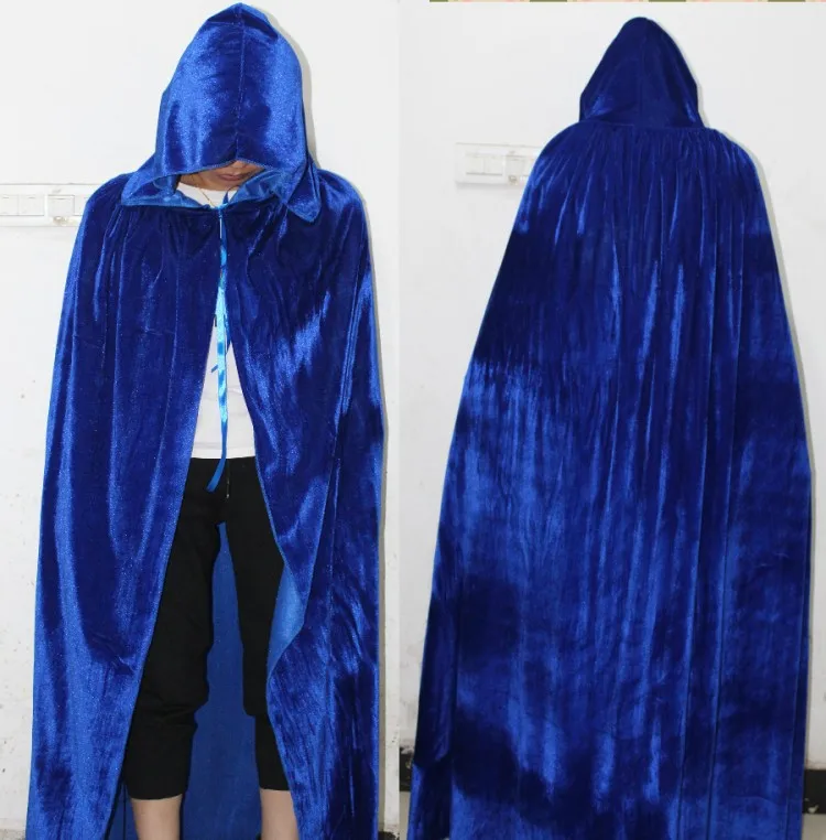 Adult kids Velvet Hooded Vampire wicca wizard Cape Halloween Party Cloak Cosplay costume Halloween Death Gothic Heroic Cloak