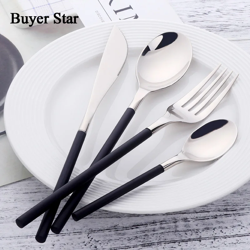 

Buyer Star 48-Piece Flatware Set 18/10 Stainless Steel Silverware Service for 12 Mirror Polished include Knife Fork Spoon