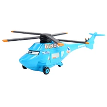 Coches Disney Pixar coches Dinoco helicóptero el rey N. ° 43 aleación de Metal Diecast juguete modelo de avión para niños coche de marca suelta 3