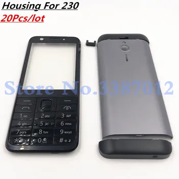 

20Pcs/lot Original For Nokia 230 New Full Complete Mobile Phone Housing Cover Case+English Keypad+Logo
