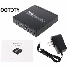 SCART+ HDMI в HDMI HD видео конвертер 720P 1080P 3,5 мм коаксиальный аудио выход Горячий
