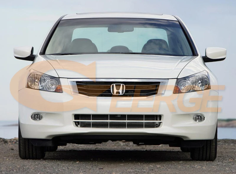 Для HONDA ACCORD 2008 2009 2010 2011 2012 Седан фары отлично C-Форма Стиль ультра-яркая подсветка с холодным катодом(CCFL) Ангельские глазки комплект