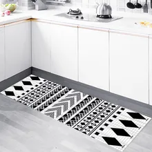 3D геометрическая в нордическом стиле кухонный Коврик противоскользящий и маслостойкий длинный подножек прикроватный коврик для домашнего декора спальни дома