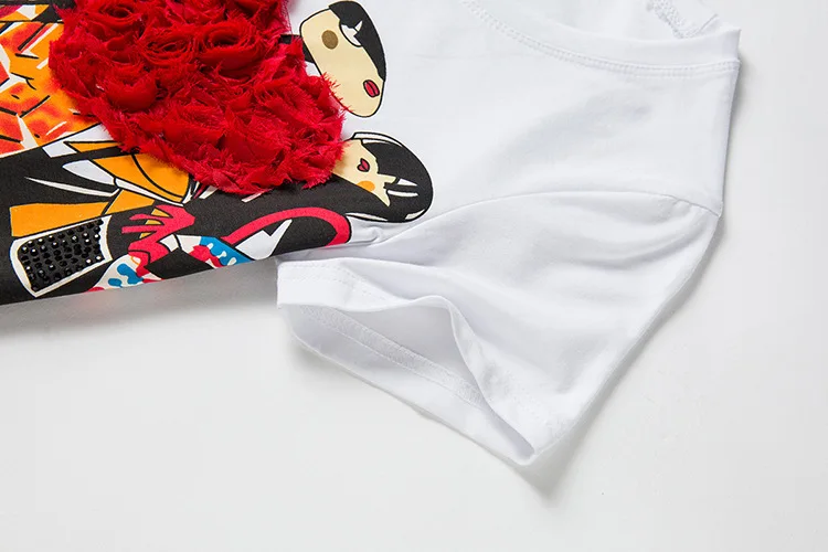 Blusas femininas, модный летний принт с изображением героев мультфильма, хлопковая футболка с коротким рукавом, топы для женщин
