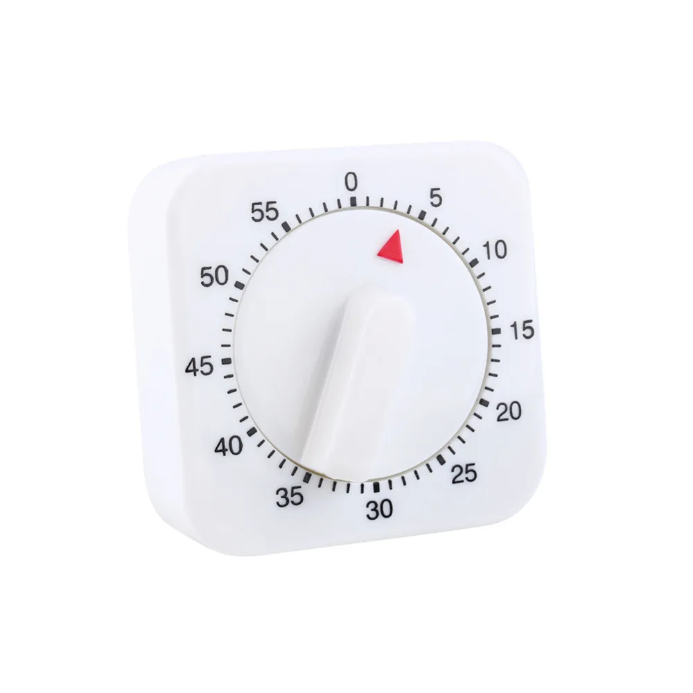 

1pc White Square 60 Minutes Mechanical Kitchen Cooking Timer Reminder Counting Alarm Kitchen Accessories