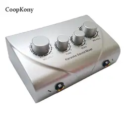 Coopkony караоке микшер звуковой музыкальный работает консольный аудио микшер PC ТВ микрофон системы цифровой звуковой микшер