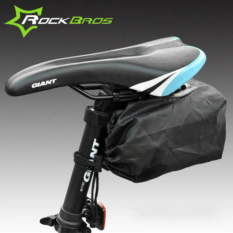 Cheap Rockbros Bicycle Rear Seat Frame Bag With Rain Cover Cycling Tail Bag Reflective Bike Saddle Bag Bicycle Accessories 4