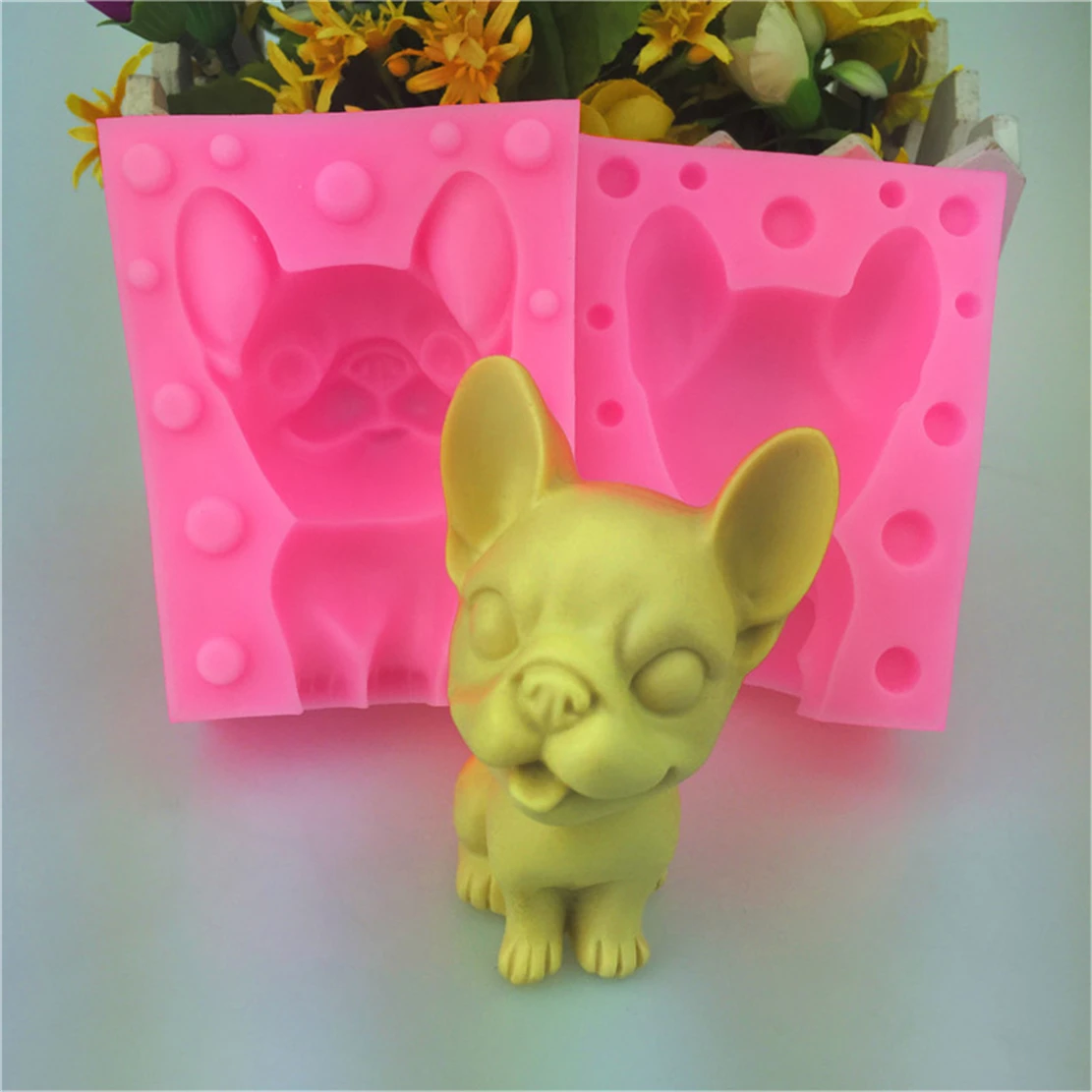 3D Pet Lucky Dog DIY силиконовый для торта мастики печенье Шоколадное украшение Плесень