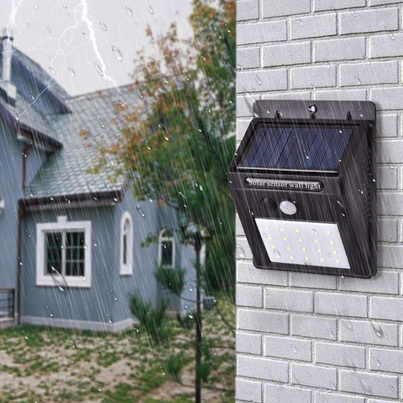 20/30/48 LED Solar Energy Lamp Outdoor Garden Courtyard Lamp Household Body Induction Waterproof Wall Lamp