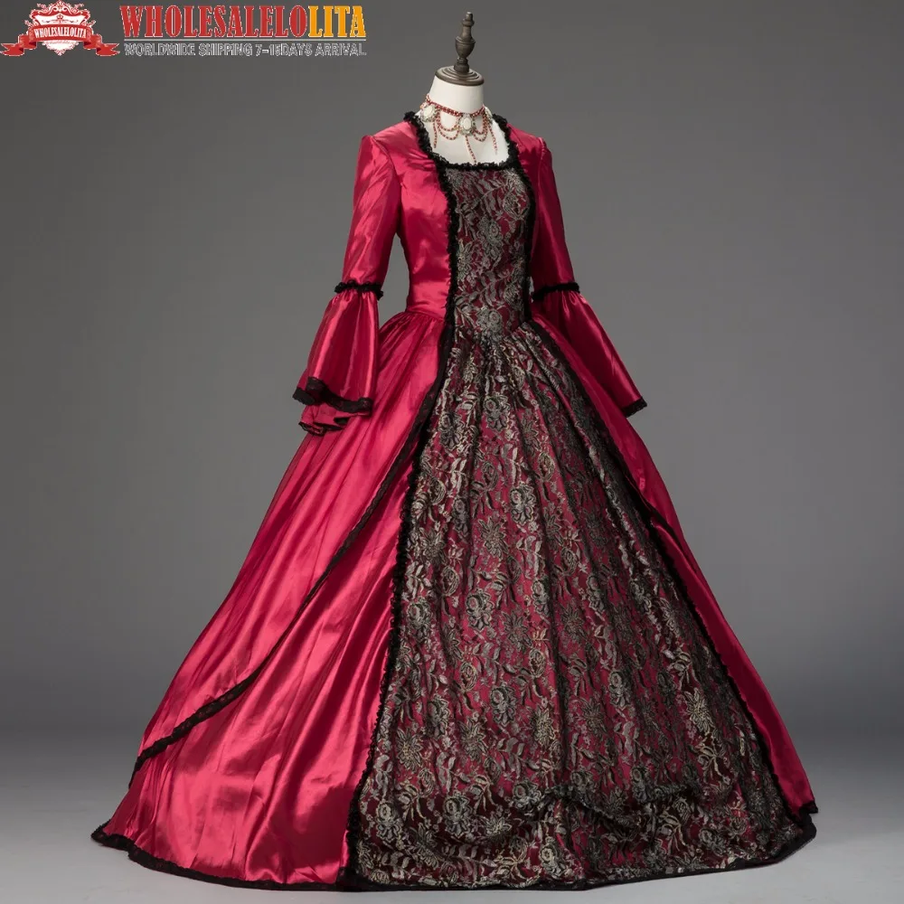 Рождественское бальное платье Marie Antoinette Renaissance для отдыха одежда театра|Платья в