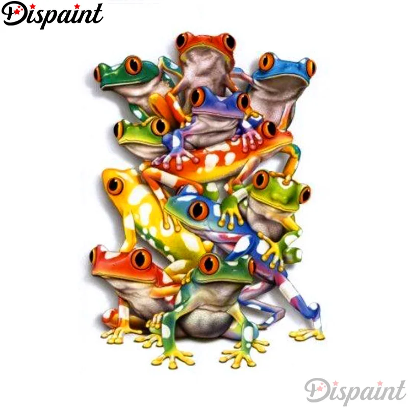 

Dispaint Full Square/Round Drill 5D DIY Diamond Painting "Cartoon frog" 3D Embroidery Cross Stitch 5D Home Decor A12207