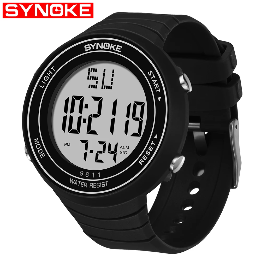 

SYNOKE Mens Digital Watch Mens Fashion Waterproof Fitness Sport Watch Men Mens Watches Top Brand Luxury Erkek Kol Saati Watches