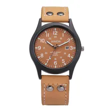 NOUVELLE Marque XINEW Fashion Design Armée Montres Hommes Bracelet En Cuir avec Calendrier Casual Lumineux Quartz Montre 2016 Reloj Hombre Marca