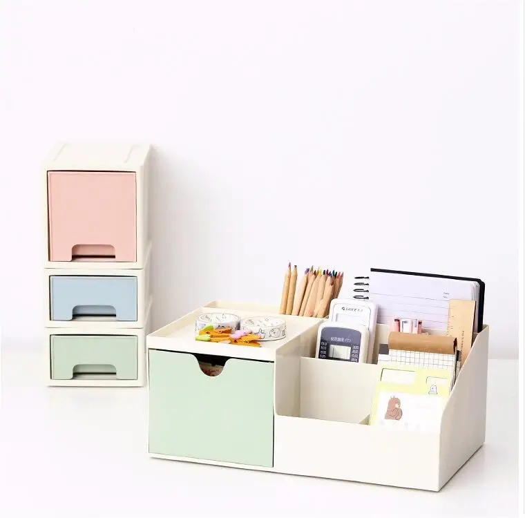 HQ цвет ящика девушка рабочего Коробка для хранения Творческий косметика отделка пластик простой стол канцелярские