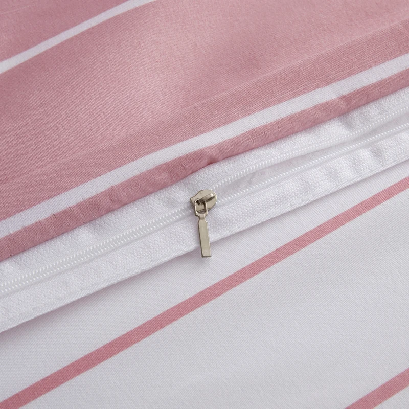 Lowdream розовое Полосатое покрывало для девочек, Комплект постельного белья, двойные льняные простыни для кровати, евро постельное белье, набор пододеяльников, набор скандинавских кроватей 150/180