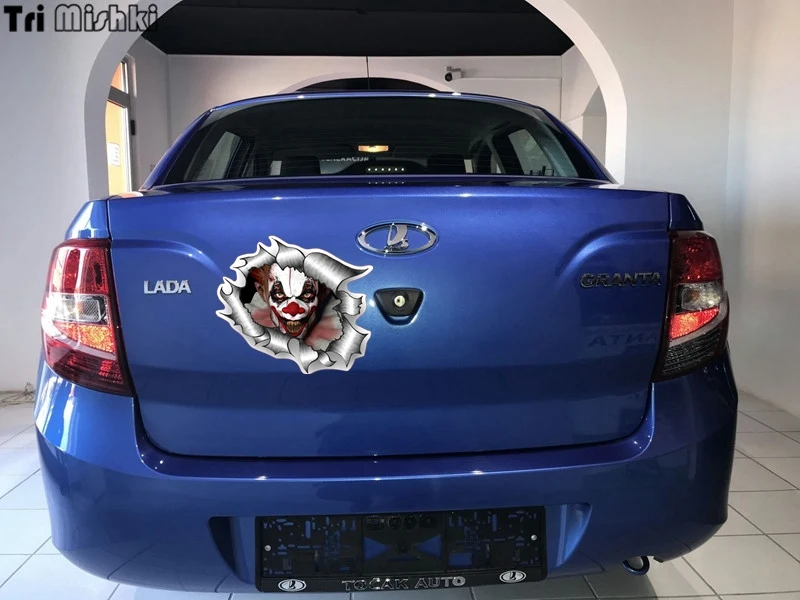 Tri Mishki WCS147 14*16 см Monster в Пуля отверстие наклейки на авто полноцветные прикольные