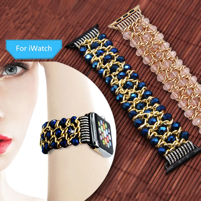 

YUKIRIN Crystal watchband starp for apple watch Series 4 3 2 1 band Wrist Bracelets Buckle for iwatch 44mm 42mm 40mm 38mm