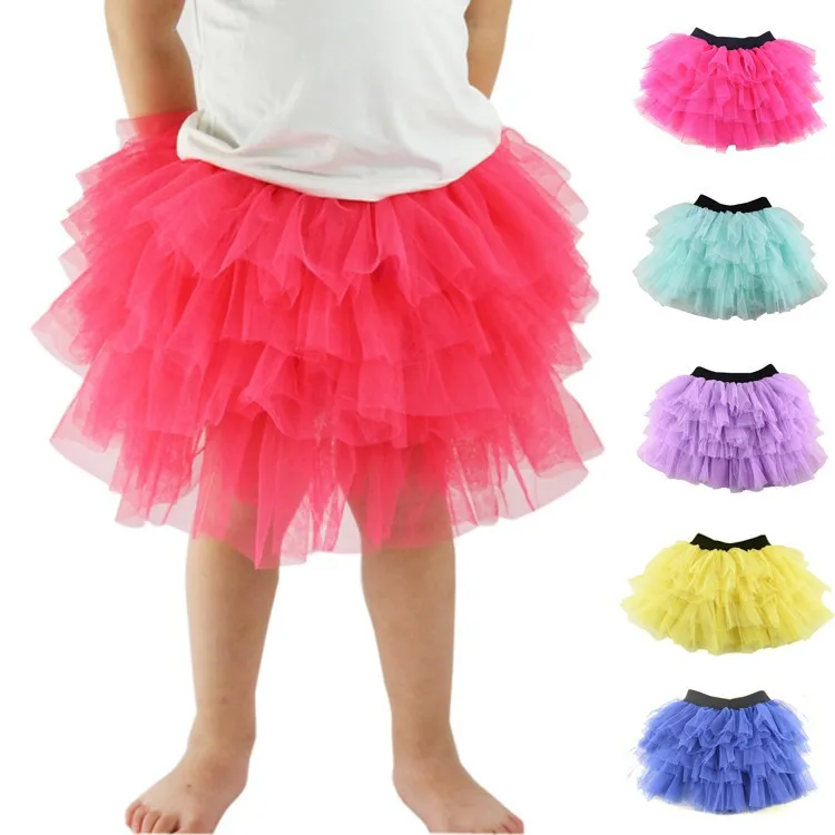 Toddler Kid Girl Petticoat Rainbow Pettiskirt Bowknot Skirt Tutu Skirt Dancewear Clothful???????????