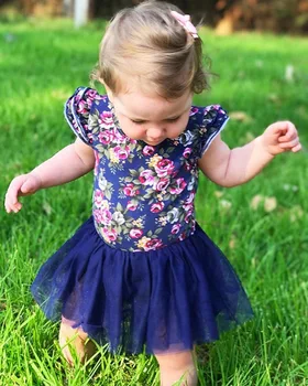 

Toddler Kids Girls Clothes Dresses Sleeveless Floral Cute Tutu Summer Party Dress Headband Girl