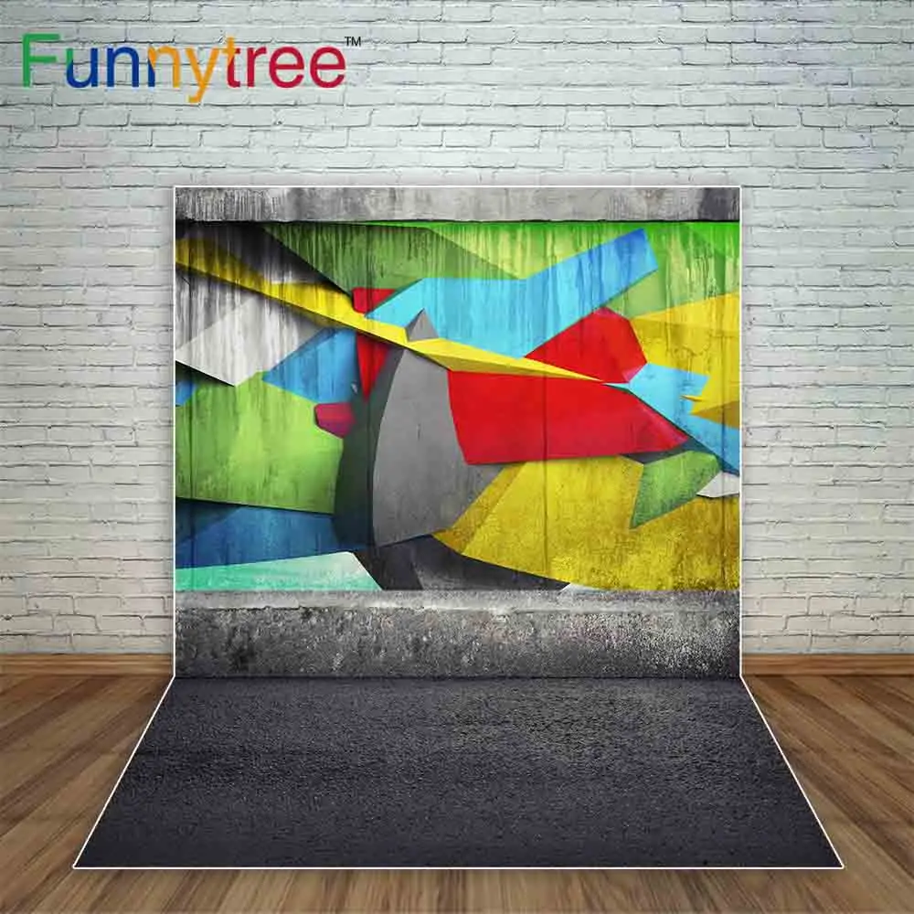 Funnytree тонкая виниловая ткань для фотосъемки новорожденных красочная винтажная