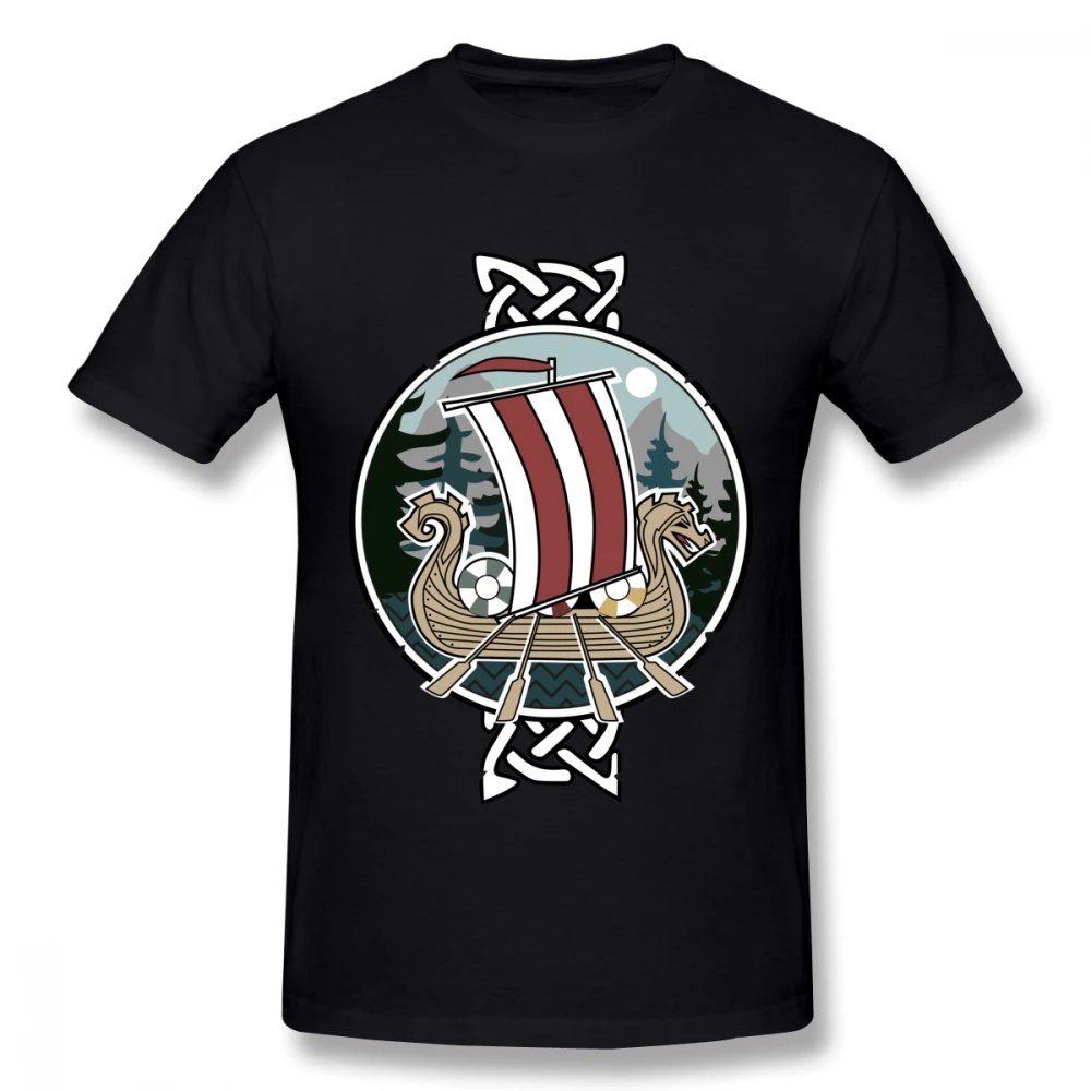 Pure Cotton Vikings T Shirt Leisure T shirt Male Plus Size O neck 3D