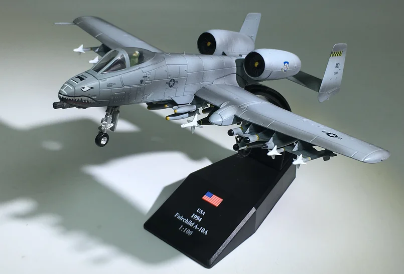 1:100 Амер сплав моделирование Танк бомбардировщик A10 США 1994 Fairchild A-10A молния истребитель атака модель