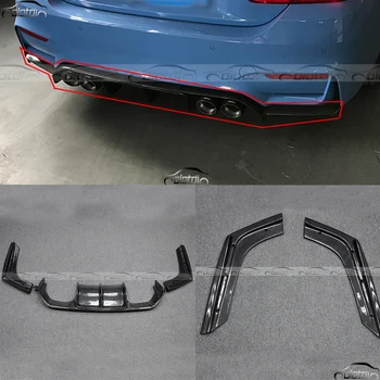 

V style Car Styling Carbon Fiber Rear Bumper Lip Diffuser for BMW F80 F82 M3 M4 2014-2017 Top Quality