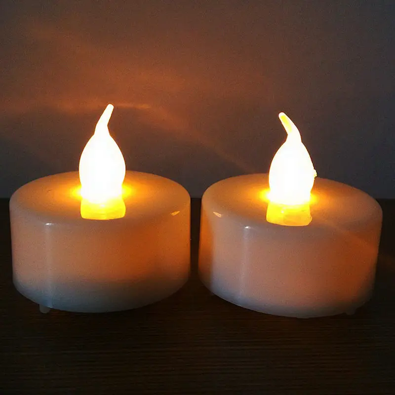 120pcs/lot Flameless Battery Operated LED Tea Light Flickering Candles