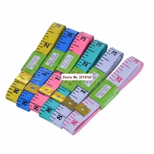 Хорошая 1,5 м 60 дюймов мягкая плоская лента Линейка мини красочные портной диеты тела одежда измерения 07NOV