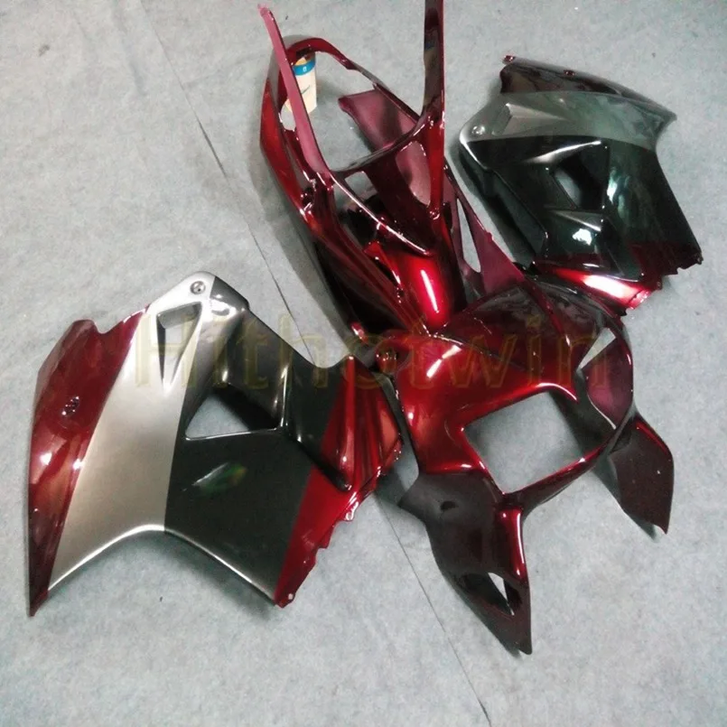 

Custom motorcycle ABS Fairing for VFR800 1998 1999 2000 2001 motor panels+ Botls+red silver
