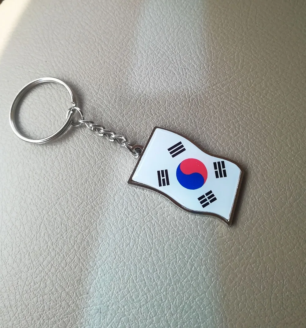 

South Korea Flag patches pin cap hat Korean bracelet jewelry Banner keychain /Festival/ fashion key chain car sticker ring