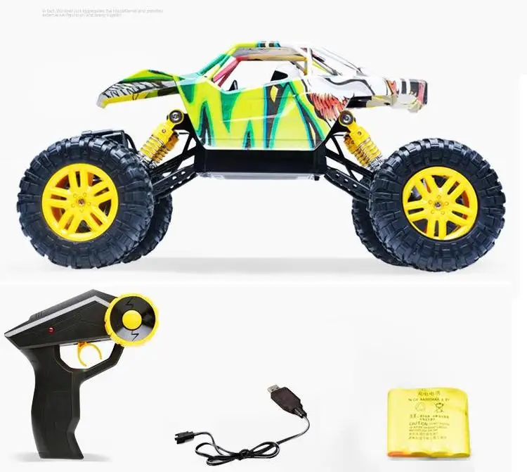 

2.4G 4WD 1/18 remove controlled Rock Crawler Electric R/C Rally Car with Graffiti car shell Big foot truck Off-Road Vehicle Toys