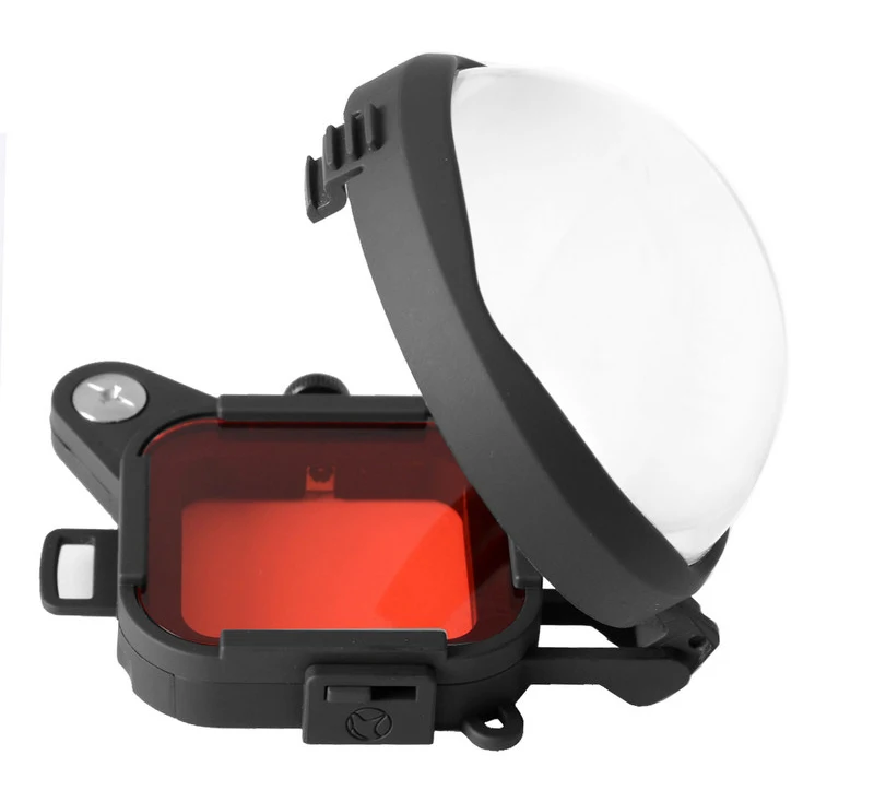 Red Color Correction Filter + 16X Close Up Macro Lens for Gopro Go Pro Hero 4 3 3+ Housing Case Underwater Scuba Lens Filter Kit (7)