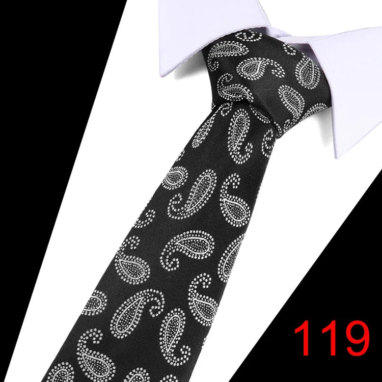 7,5 см роскошные галстуки Для мужчин галстук мода полосатый Галстуки Gravata жаккард Бизнес человека свадебное платье тонкий Для мужчин галстук - Цвет: L119