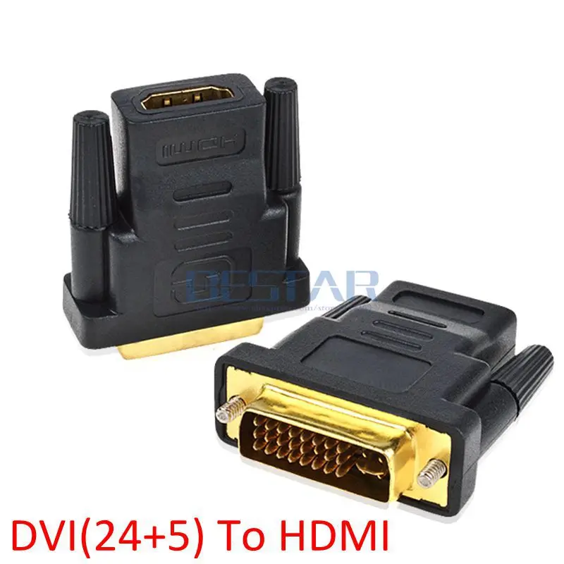 

DVI HDMI Adapter ,HDMI female to DVI 18+1 24+1 24+5 male DVI-I Converter Convertor 1080P Support for Computer to Display Screen