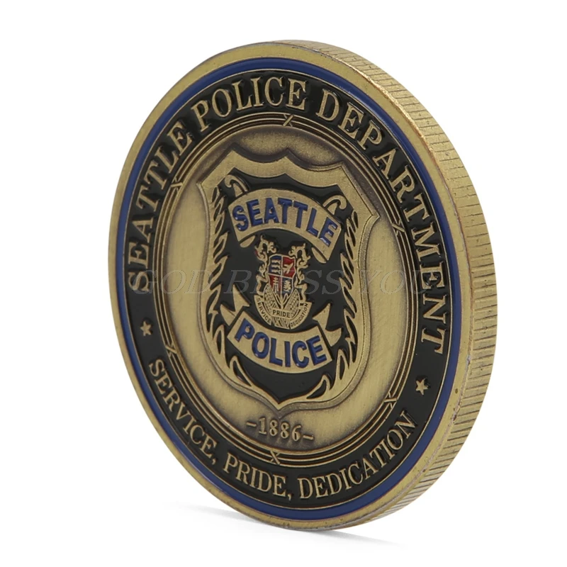 

Collectible Coin Saint Michael Seattle Police Department Commemorative Challenge Coin Collection Souvenir Drop Ship