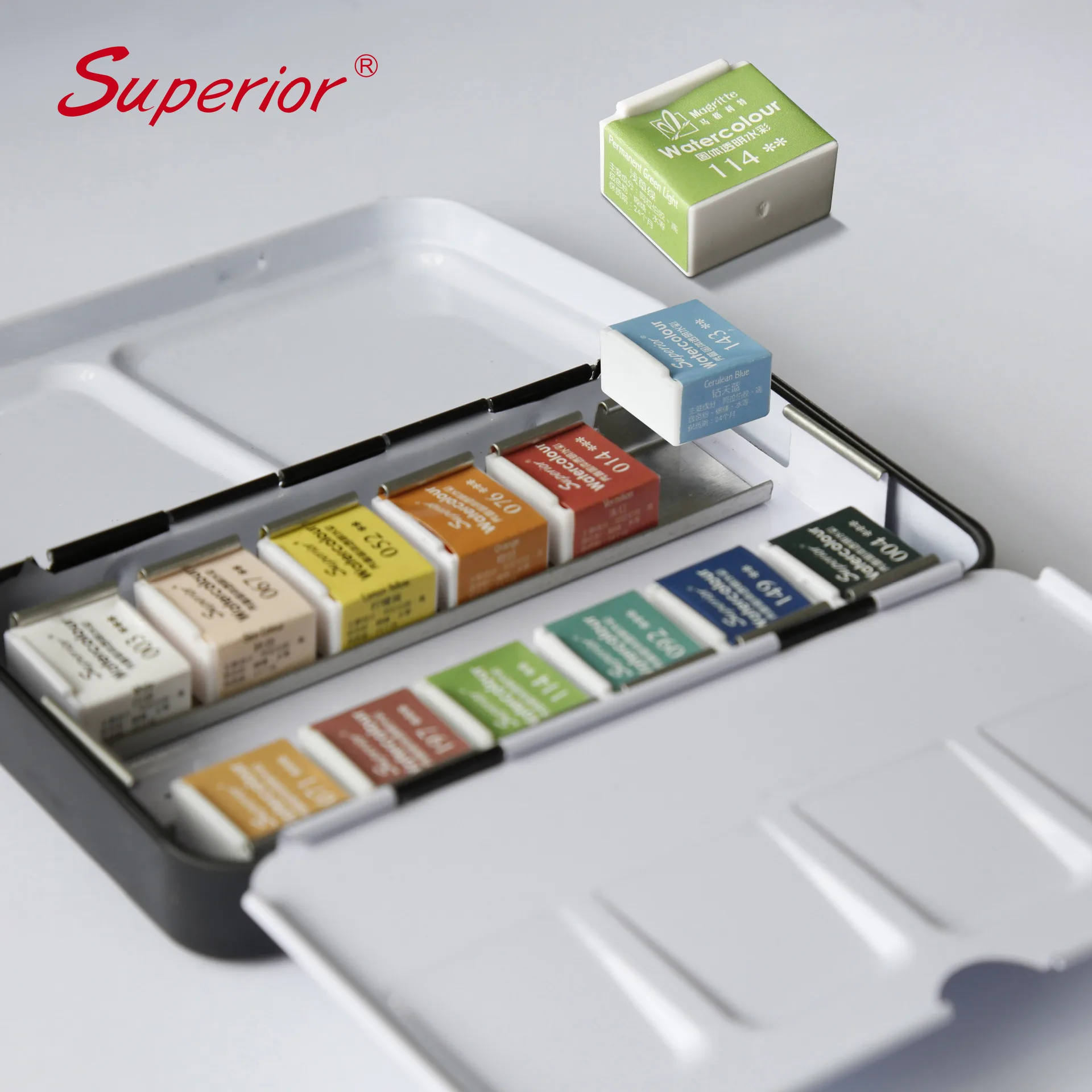 Conjunto com Pincel Superior 48 Cores Pigmento Sólido Aquarela Tintas Conjunto Arte Suprimentos 12 - 24 36 7 High Quality Material escolar e de escritório