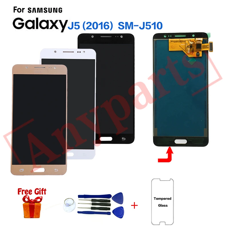 Skup TFT dla Samsung J5 2016 SM J510FN J510F wyświetlacz moduł ekranu lcd do Samsung SM J510MN J510GN J510L wyświetlacz wymiana ekranu