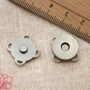 Серебряная бронзовая Магнитная кнопка для Магнит для сумки пуговицы для кошелька Сумочка застежка металлическая кнопка сумки с застежкой швейная кнопка 50 компл