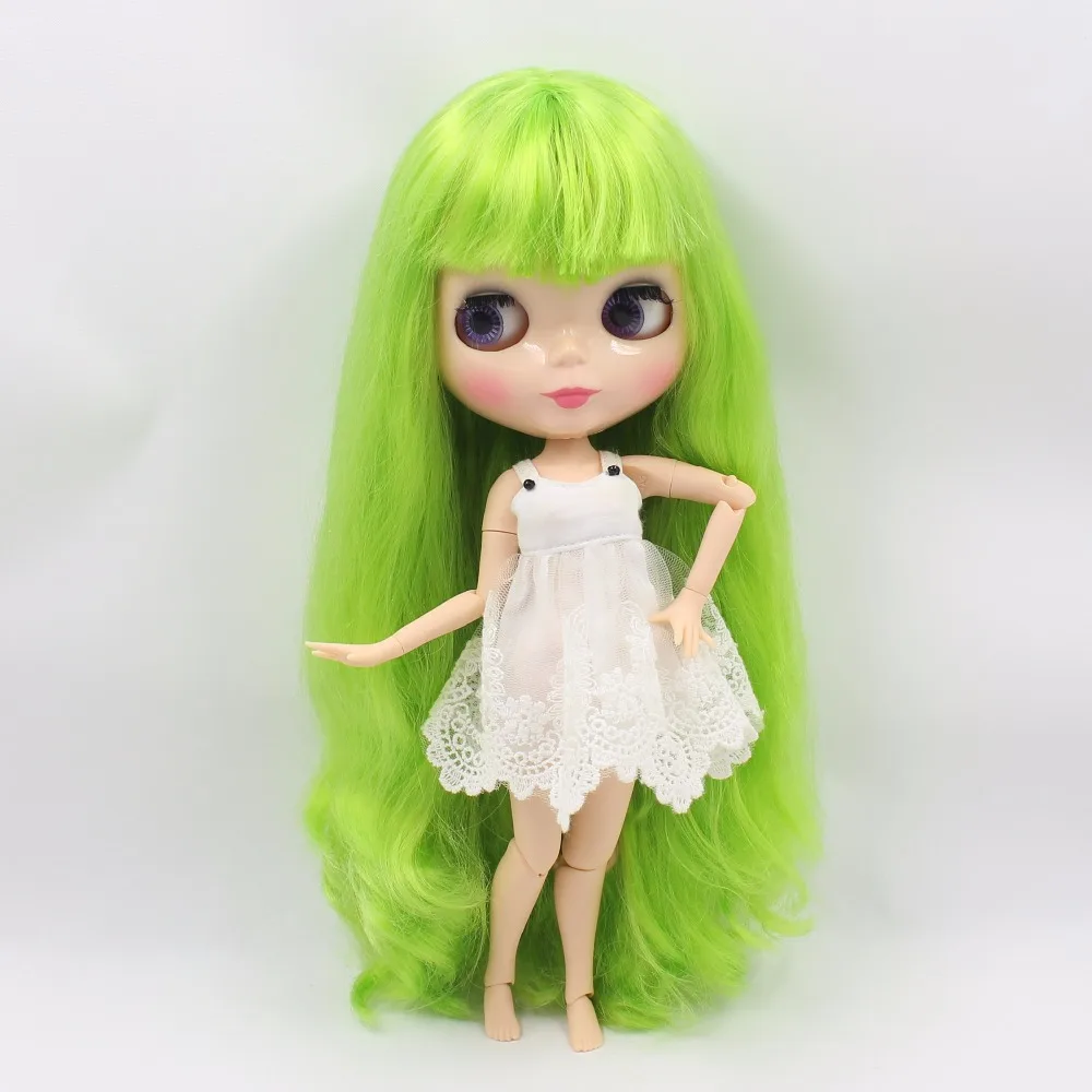 Neo Blythe Doll with Green Hair, Natural Skin, Shiny Cute Face & Custom Jointed Body 3