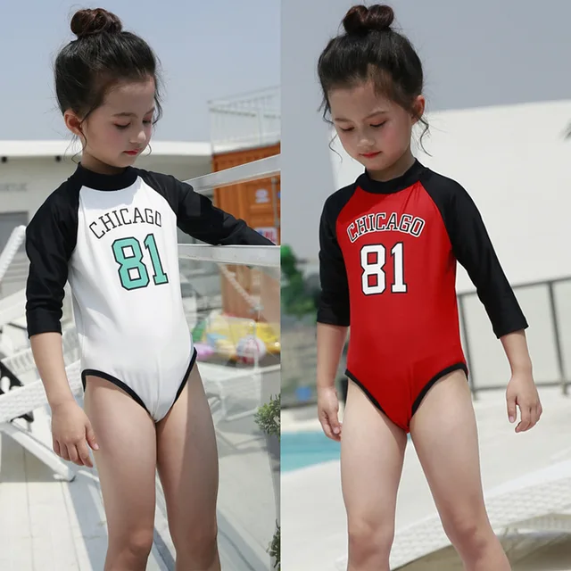 Special Offers Sweet Swimsuit For Girls Summer Beach Children's Long Sleeved One Pieces Sunscreen Swimwear And Swimming Cap Special Offers Sweet Swimsuit For Girls Summer Beach Children's Long Sleeved One Pieces Sunscreen Swimwear And Swimming Cap