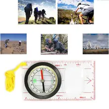 Акриловый компас-увеличитель точные измерительные весы линейка для кемпинга, походов, скалолазания, приключений, инструмент для выживания