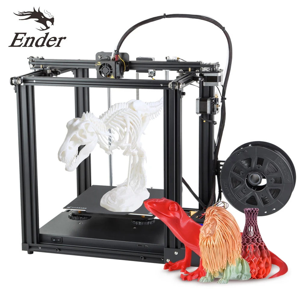 

Creality 3D Ender-5 3D Printer DIY Kit Aluminum Profile Max 180mm/s Support Resume Printing with 8GB TF Card & PLA Filament 200g