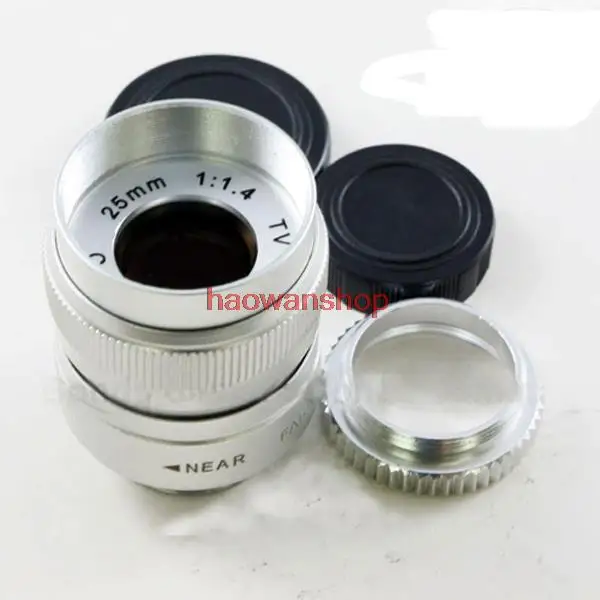 

silver CCTV 25mm F1.4 c mount Movie Lens for m43 G1 EP1 EP2 GH1 GH2 GF1 GF2 E-PL3 GF5 GX1