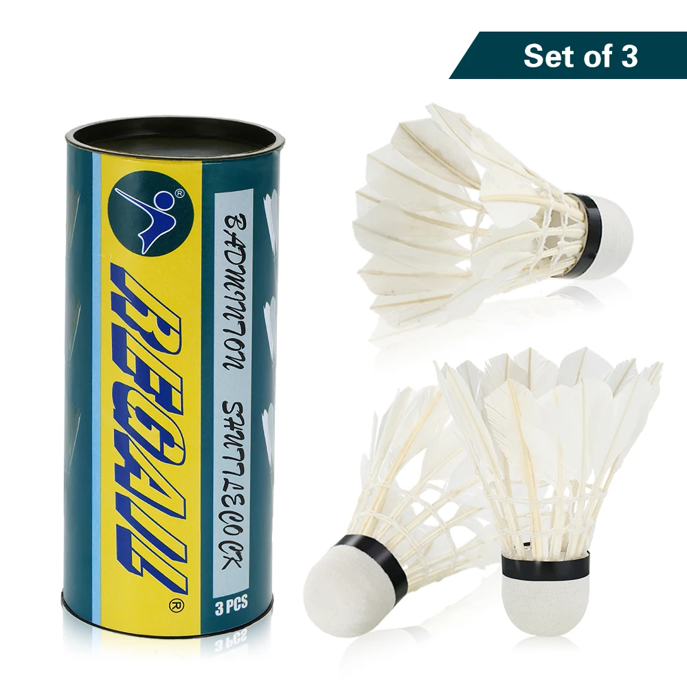 REGAIL 3pcs Duck Feather Badminton Shuttlecocks NEW Training Badminton Balls Flying Stability